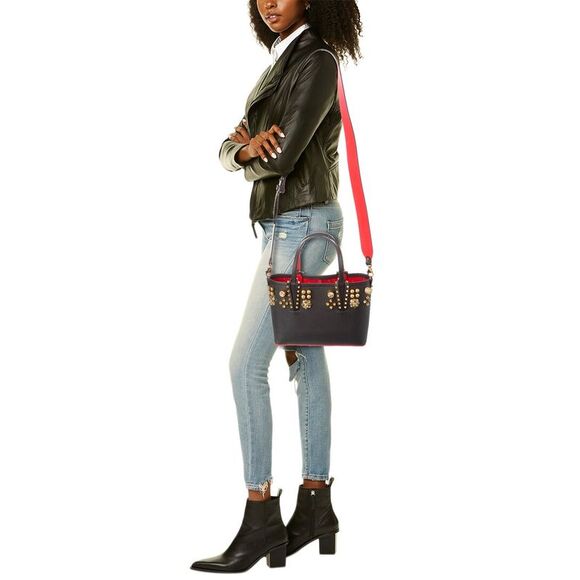 Christian Louboutin Cabata Mini Leather Tote, Black - Picture 4 of 4